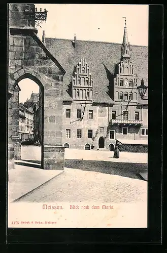 AK Meissen, Blick nach dem Markt