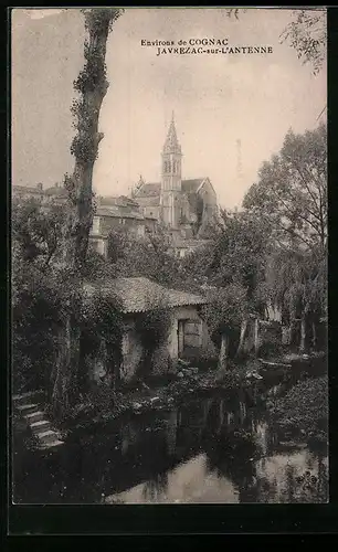 AK Javrezac-sur-L`Antenne, Flusspartie mit Kirche
