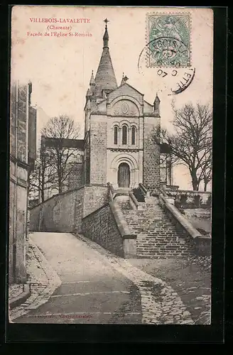 AK Villebois-Lavalette, Facade de l`Eglise St-Romain