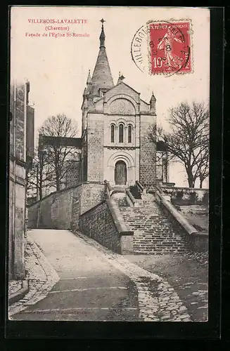 AK Villebois-Lavalette, Facade de l`Eglise St-Romain