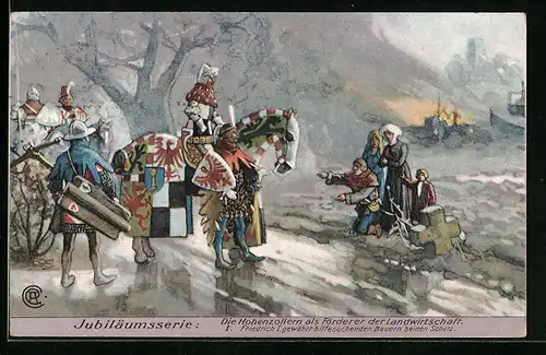 AK Friedrich I. von Preussen gewährt hilfesuchenden Bauern seinen Schutz, Rekame für Thomasmehl