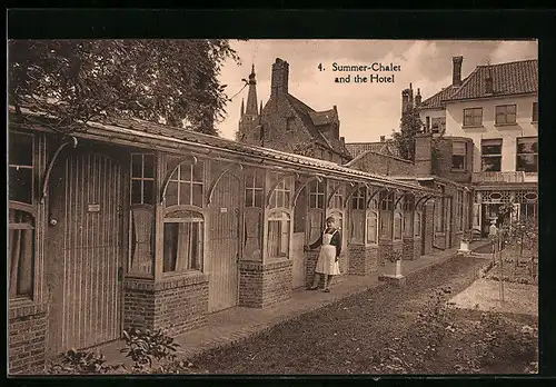 AK Bruges, Hotel-Pension St-Christophe, 78, Rue Neuve de Gand, Summer-Chalet and the Hotel