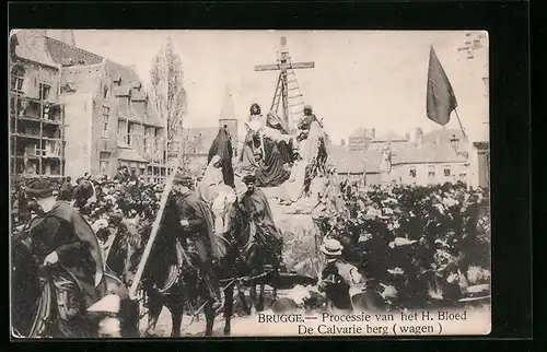 AK Brugge, Processie van het H. Bloed, De Calvarie berg wagen
