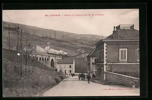AK Bellegarde, Viaduc du Chemin de Fer et le Crédo