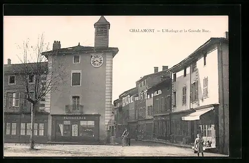 AK Chalamont, L`Horloge et la Grande Rue