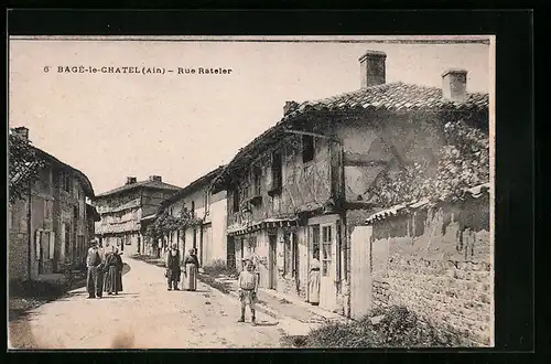 AK Bagé-le-Chatel, Rue Rateler