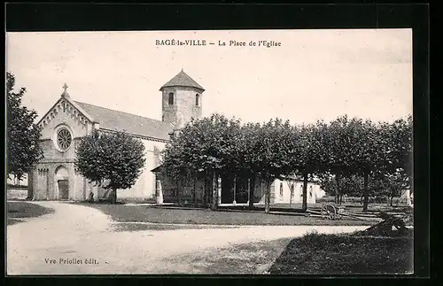 AK Bagé-la-Ville, La Place de l`Eglise