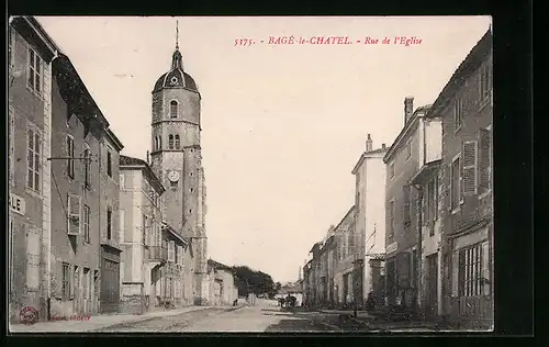 AK Bagé-le-Chatel, Rue de l`Eglise