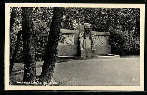 AK Franzensbad, Goethedenkmal