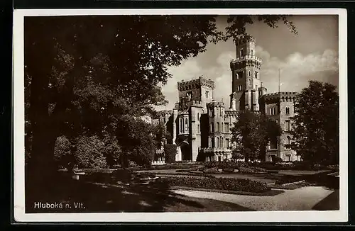 AK Hluboká n. Vlt., Blick auf das Schloss