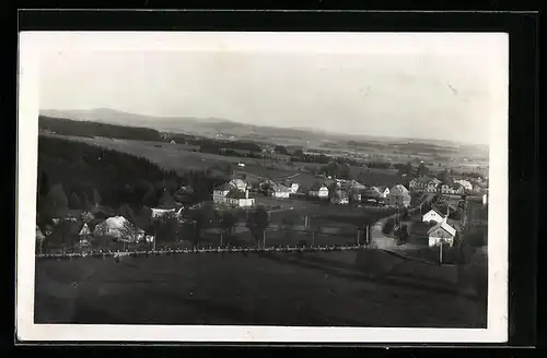 AK Rokitnitz /Adlergebirge, Ortsansicht aus der Vogelschau