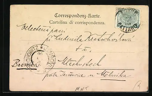 AK Cattaro, Gesamtansicht aus der Vogelschau