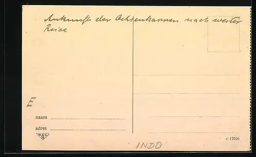 AK Padang, Ochsenkarren auf der Grevekade