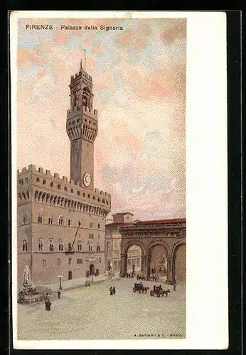 Künstler-AK Firenze, Palazzo della Signoria