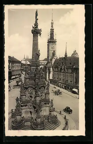 AK Olmütz, Rathaus und Dreieinigkeitssäule