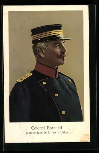 AK Colonel Bornand, Kommandant der schweizer 1. Division