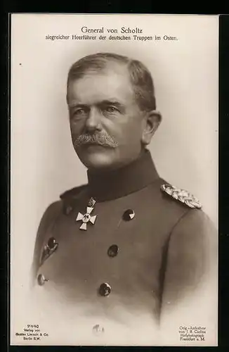 AK General von Scholtz siegreicher Heerführer der deutschen Truppen im Osten