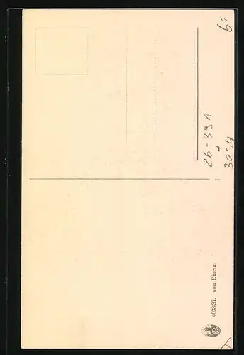 Künstler-AK Rudolf Schneider: Heerführer von Einem in Uniform