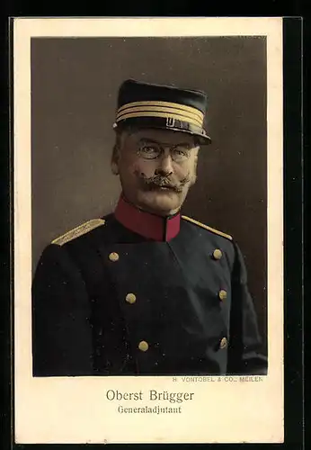 AK Oberst Brügger, schweizer Generaladjutant