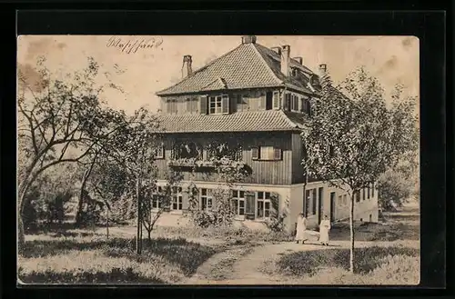 AK Esslingen, Hotel Sanatorium Kennenburg, Gebäudeansicht