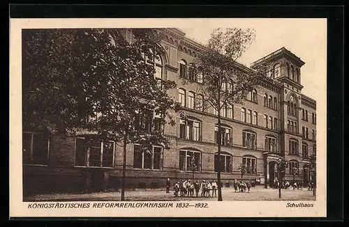AK Berlin, Königstädtisches Reformrealgymnasium in der Elisabethstrasse 57, Schulhaus