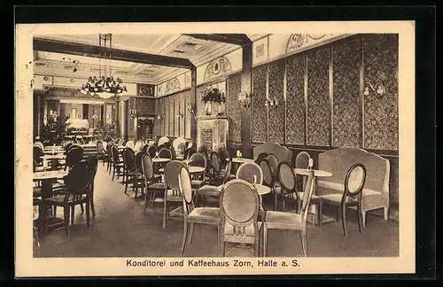 AK Halle a. S., Konditorei und Kaffeehaus Zorn