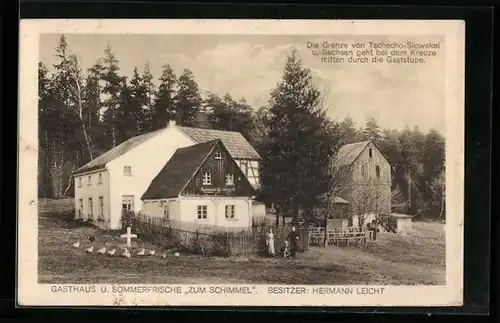 AK Bad Brambach, Gasthaus Zum Schimmel von H. Leicht