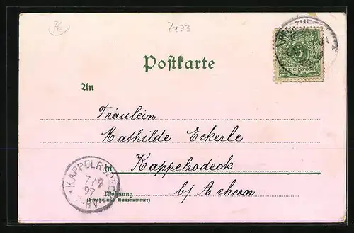 Lithographie Maulbronn, Kloster Maulbronn, Brunnenhaus, Faustturm