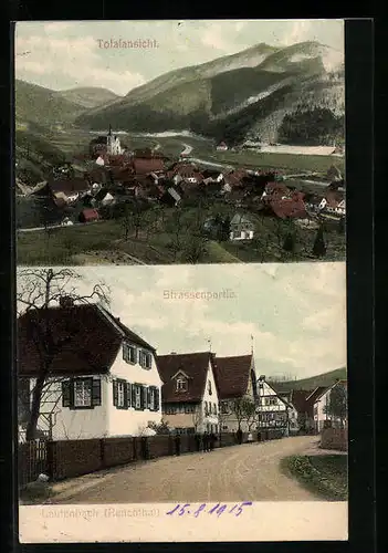 AK Lautenbach /Renchthal, Strassenpartie im Ort, Totalansicht