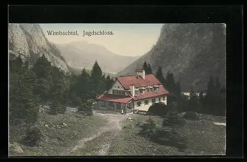 AK Ramsau /Wimbachtal, Blick auf Jagdschloss