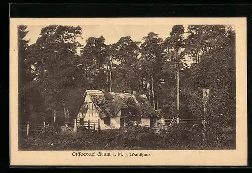 AK Graal i. M., Blick auf Waldhaus