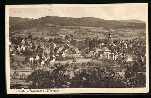 AK Nieder-Ramstadt b. Darmstadt, Gesamtansicht aus der Vogelschau