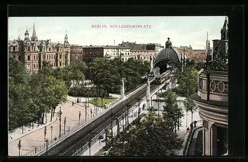 AK Berlin-Schöneberg, Hochbahn am Nollendorfplatz