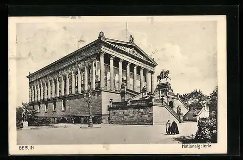 AK Berlin, Blick auf Nationalgalerie