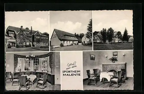 AK Malente, Gebäudeansichten vom Sportheim
