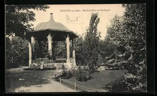 AK Kempten /Allgäu, Musikpavillon im Stadtpark