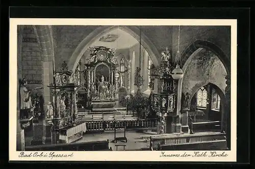 AK Bad Orb i. Spessart, Inneres der Katholischen Kirche