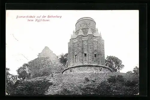 AK Kyffhäuser, Bismarcksäule auf der Rothenburg