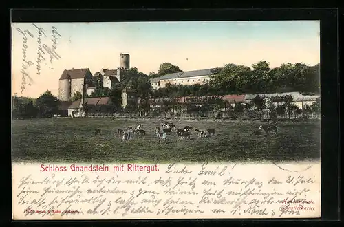 AK Gnandstein, Schloss mit Rittergut