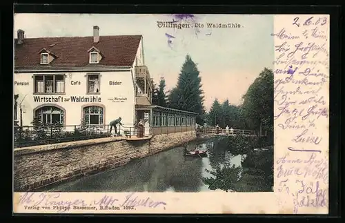 AK Villingen, Gasthof zur Waldmühle