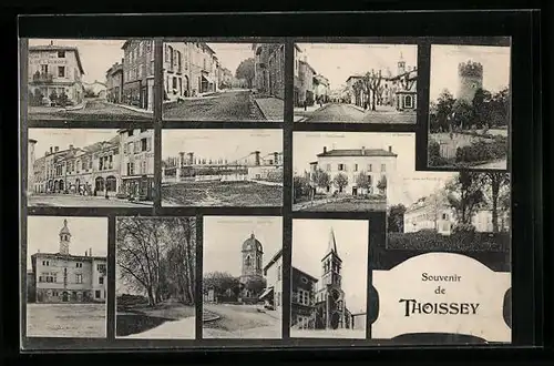 AK Thoissey, L`Église, Place de l`Hôpital, Le Collège