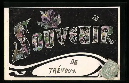 AK Trévoux, Souvenir, Damenporträts