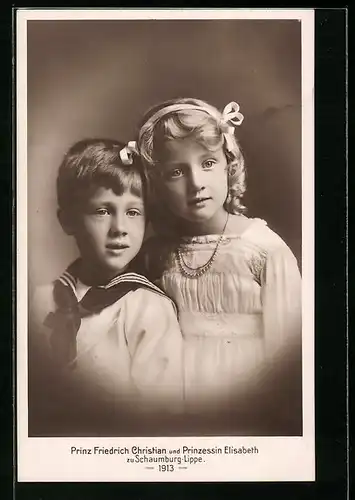AK Prinz Friedrich Christian und Prinzessin Elisabeth zu Schaumburg-Lippe
