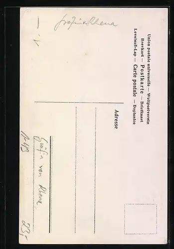 AK Gräfin von Rhena mit Enkelkindern