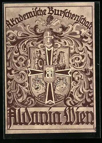 AK Wien, Studentenwappen der akademischen Burschenschaft Aldania
