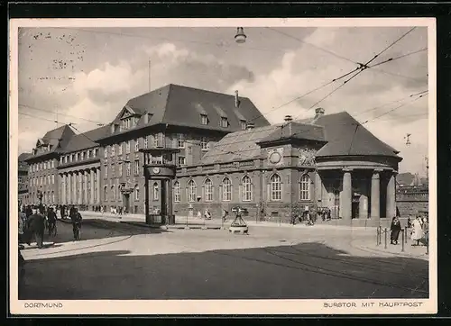 AK Dortmund, Burgtor mit Hauptpost