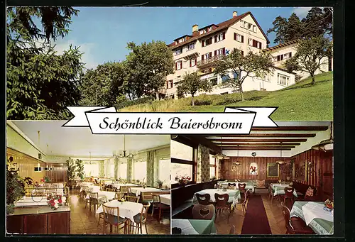 AK Baiersbronn bei Freudenstadt, Hotel Erholungsheim Schönblick