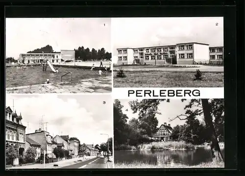 AK Perleberg, Bad, Wilsnacker Strasse, HO-Gaststätte Neue Mühle