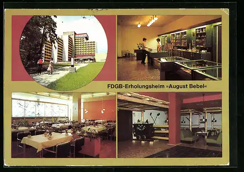 AK Friedrichroda /Kr. Gotha, FDGB-Erholungsheim August Bebel