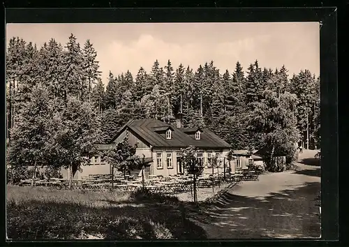 AK Finsterbergen /Thür. Wald, Waldgaststätte Schwimmbad